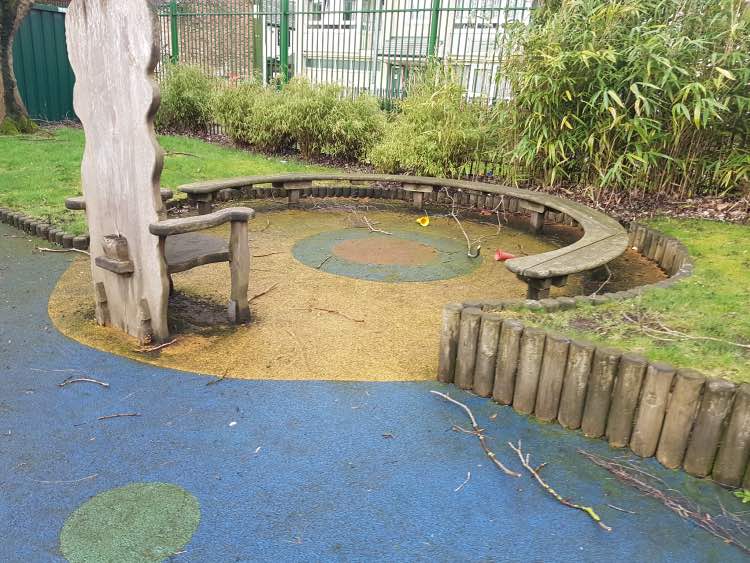 Wet Pour Cleaning Nottingham, Before