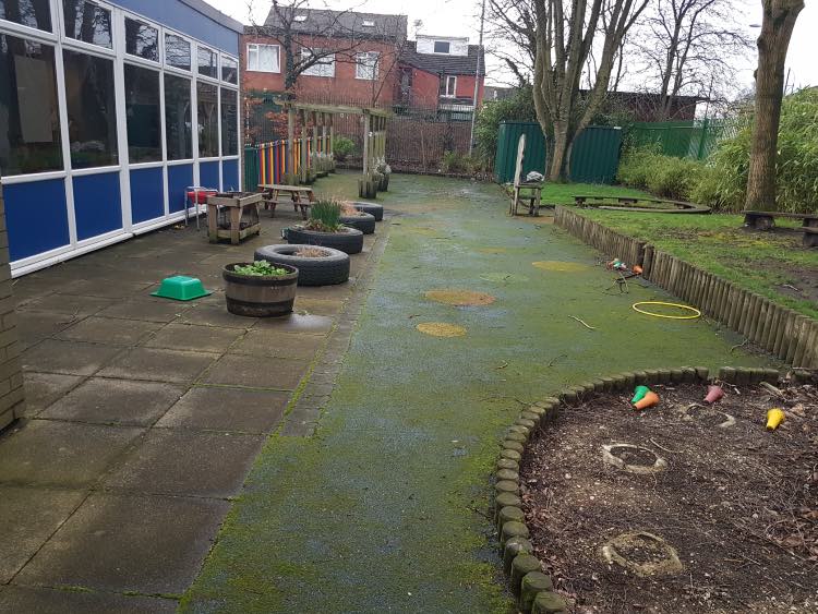 Wet Pour Cleaning Nottingham, Before